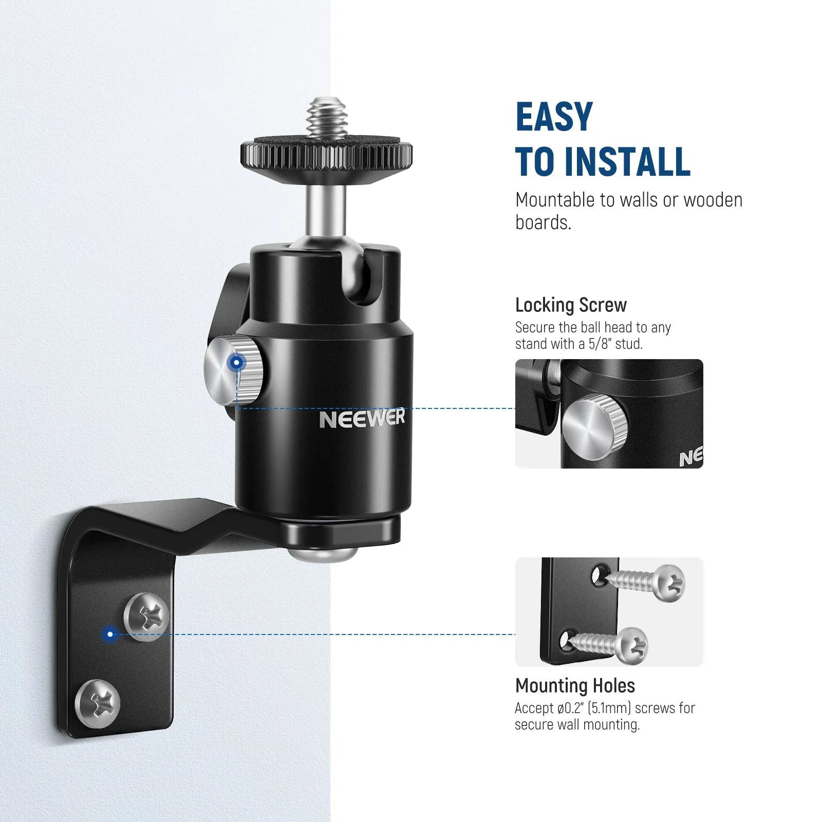 NEEWER TS007 2 Pack E Type Wall Ceiling Mount