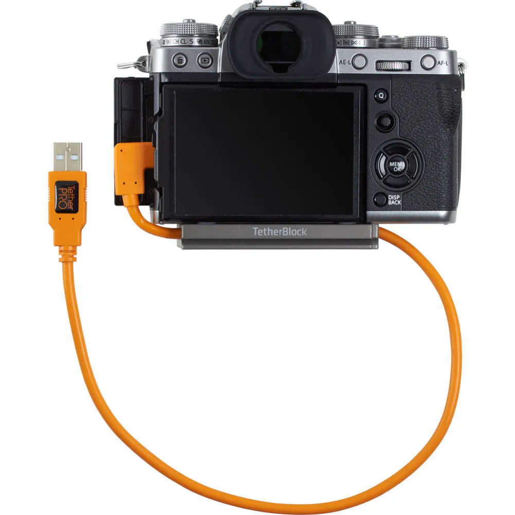 Tether Tools 20" TetherPro USB 3.0 Type-A to C Right Angle Adapter Cable (High-Visibilty Orange)